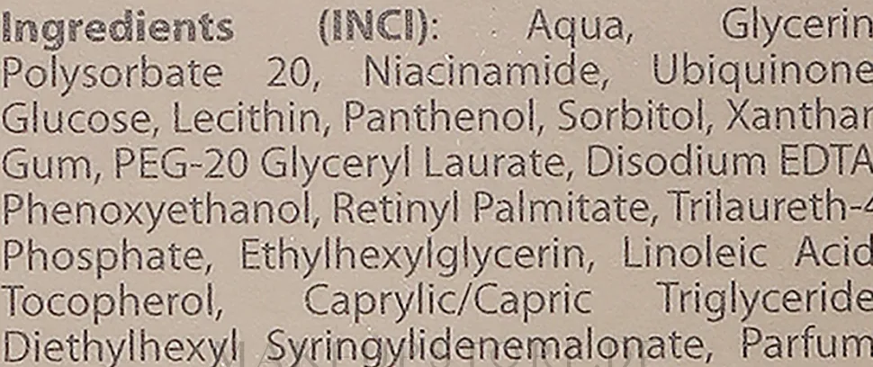 Verjüngendes und belebendes Gesichtselixier mit Coenzym Q10 und Vitaminen