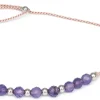 Verstellbares Armband mit Amethyst