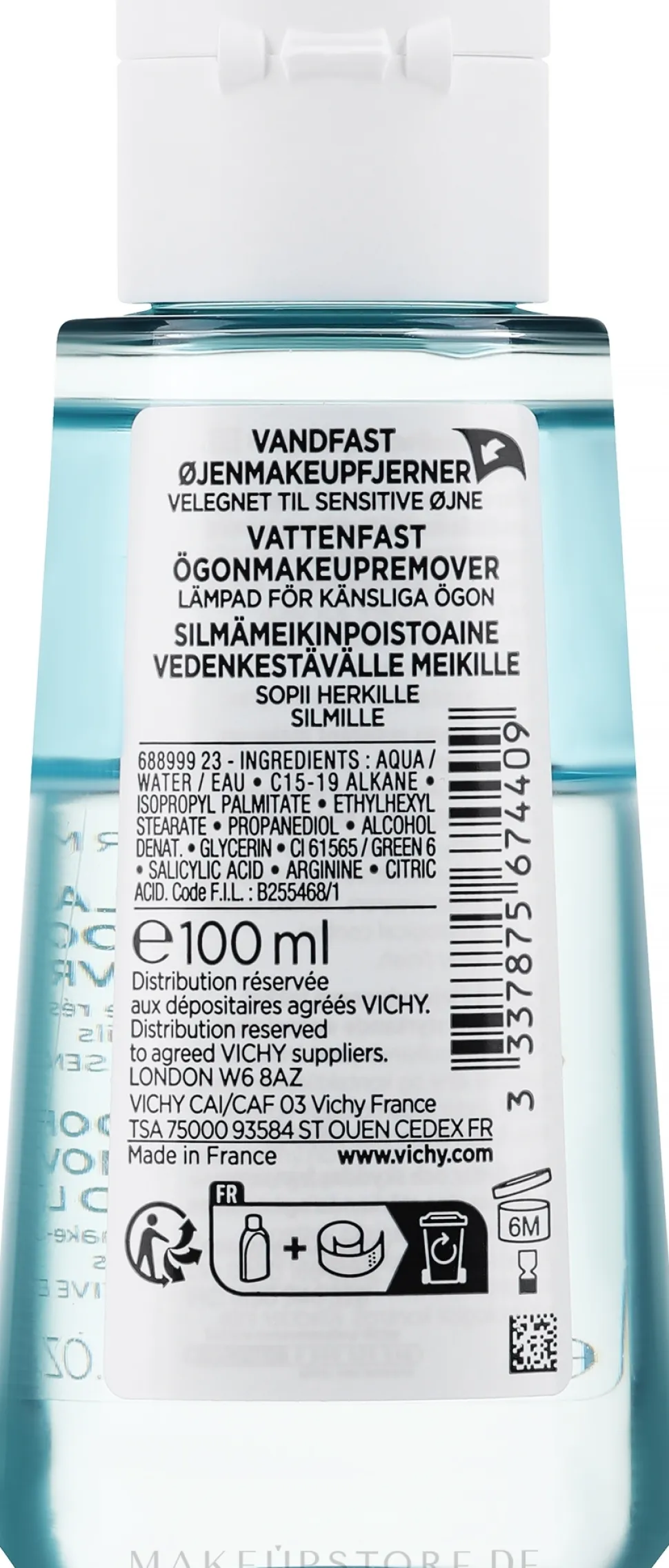 Vichy Purete Thermale Waterproof Eye Make-Up Remover