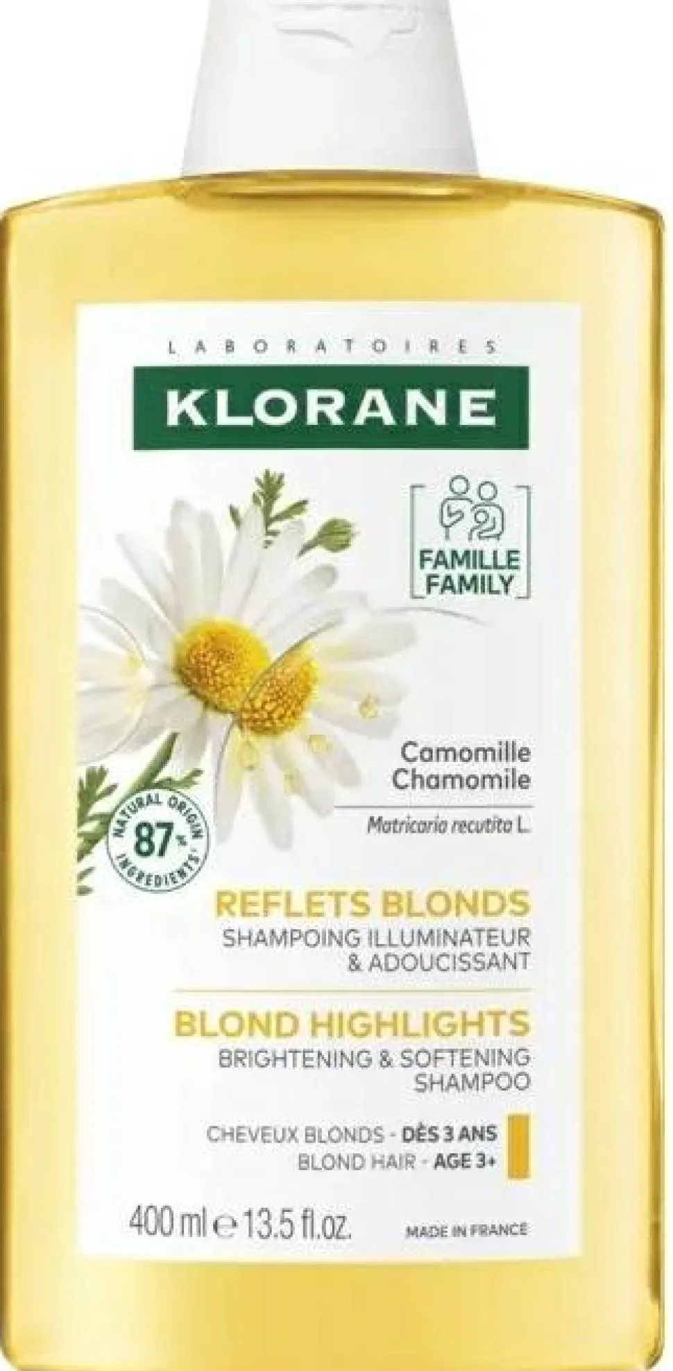 Volumen-Shampoo für blondes Haar mit Kamillenextrakt