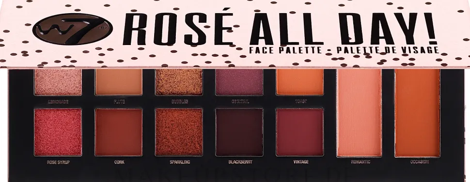 W7 Face & Eye Palette Rose All Day