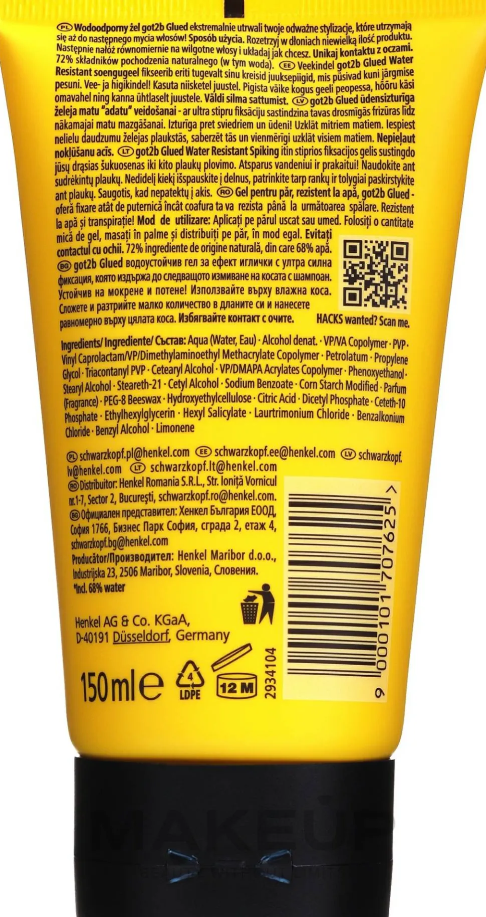 Wasserdichtes Stylinggel für das Haar