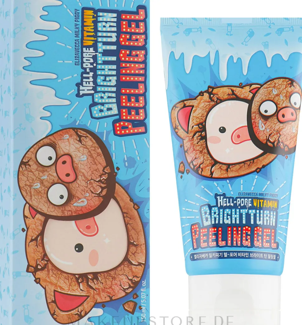 Weichmachendes und aufhellendes Peelinggel für das Gesicht mit Vitaminen