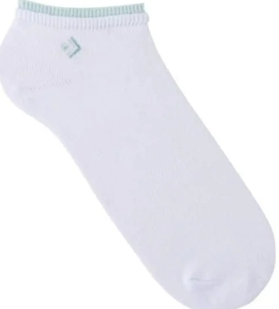 Weiße Socken mit blauem Einsatz