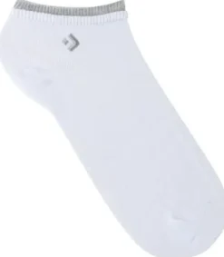 Weiße Socken mit grauem Einsatz