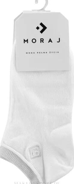 Weiße Socken mit grauem Einsatz