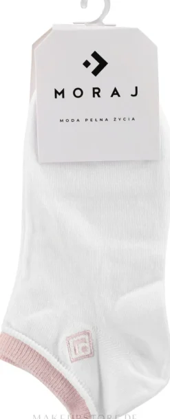 Weiße Socken mit rosa Einsatz