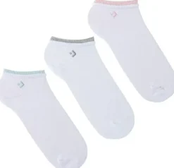 Weiße Socken mit rosa Einsatz