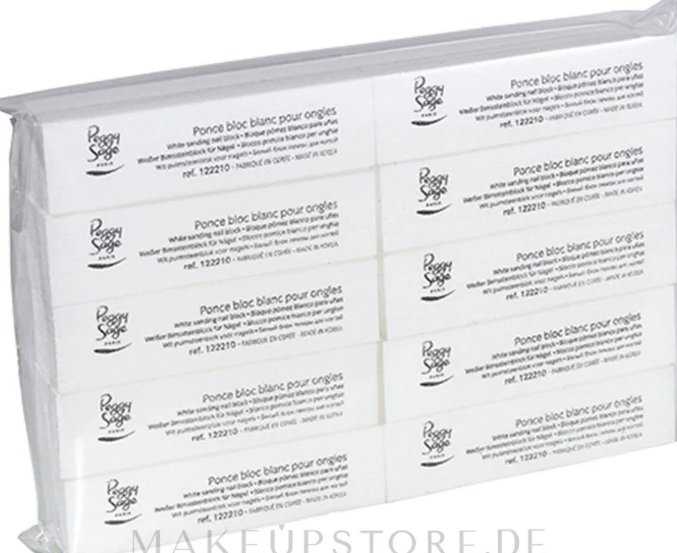 Weisser Bimsteinblock für Nägel, 10 St.