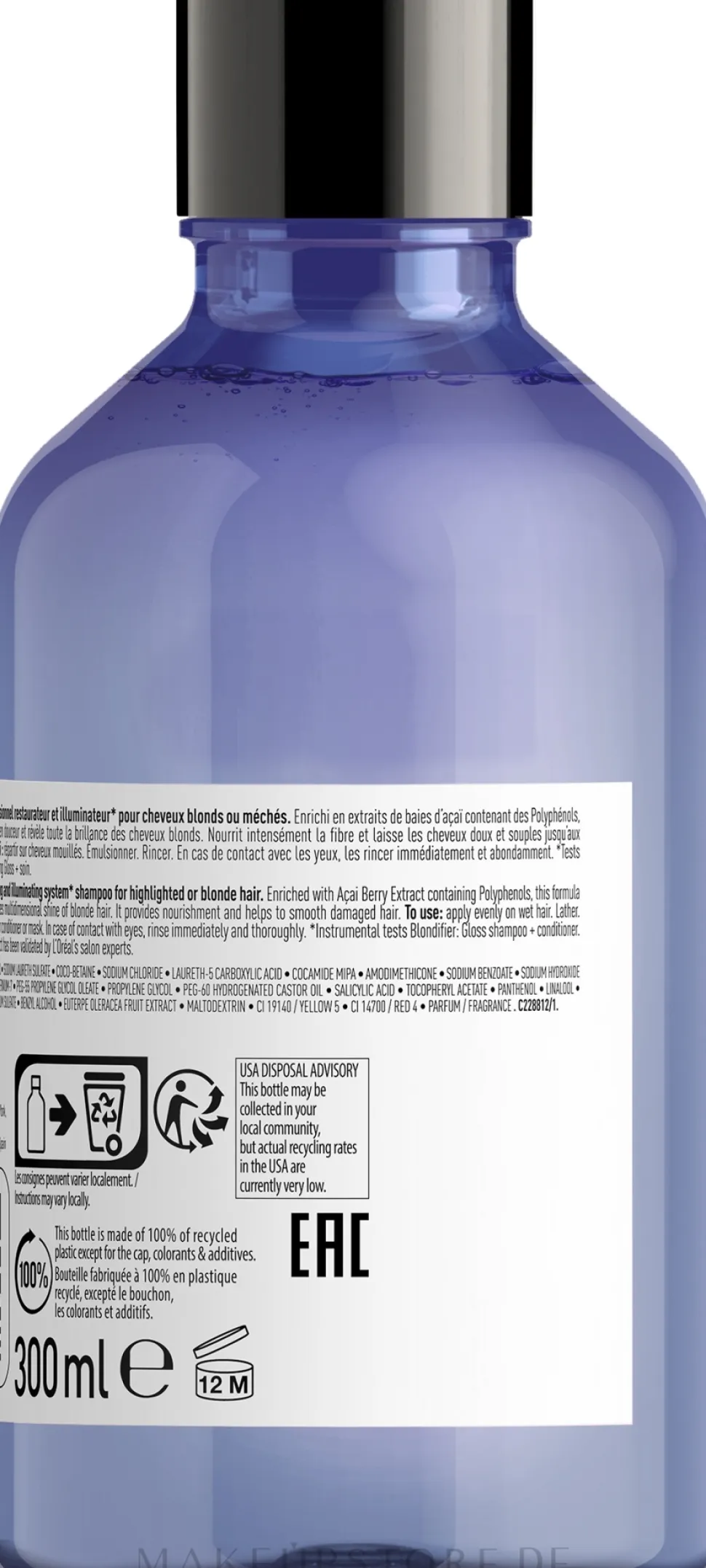 Wiederaufbauendes Gloss Shampoo für blondiertes Haar