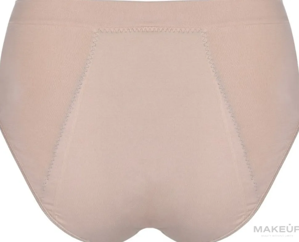 Wiederverwendbare Menstruationsslips beige Größe L
