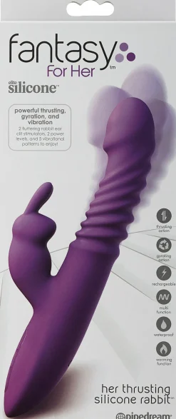 Wärmender Hase-Vibrator für Frauen violett