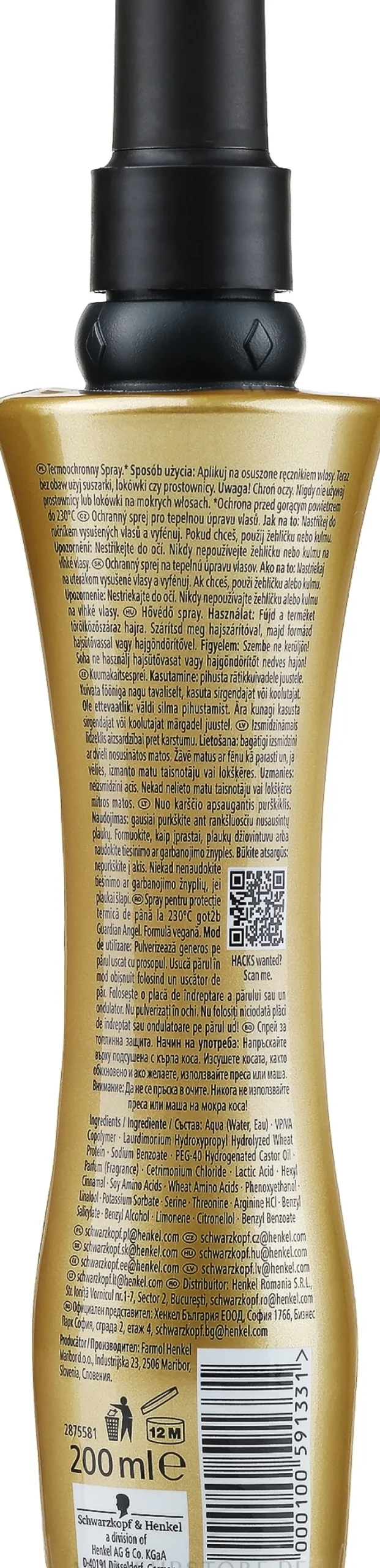 Wärmeschutz Haarspray
