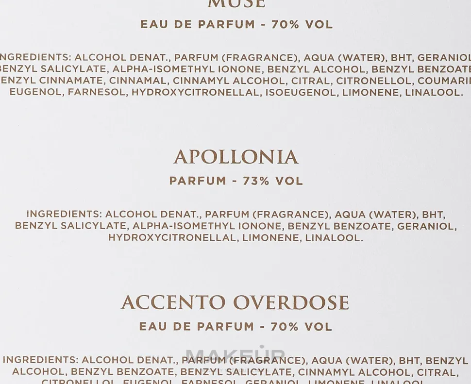 Xerjoff Muse + Apollonia + Accento Overdose