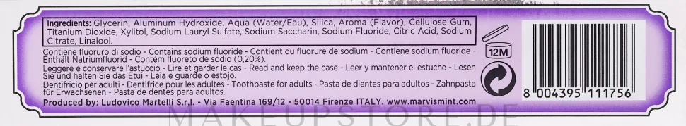 Zahnpasta mit Jasmin, Minze und Xylitol