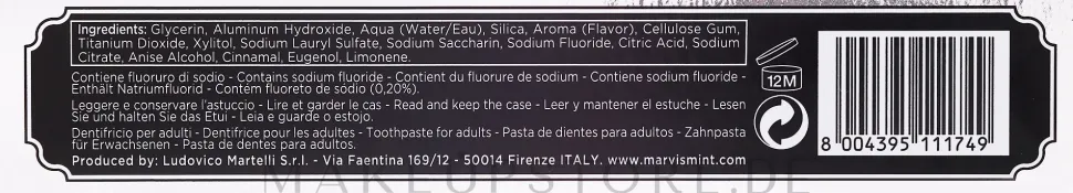 Zahnpasta mit Lakritz, Minze und Xylitol