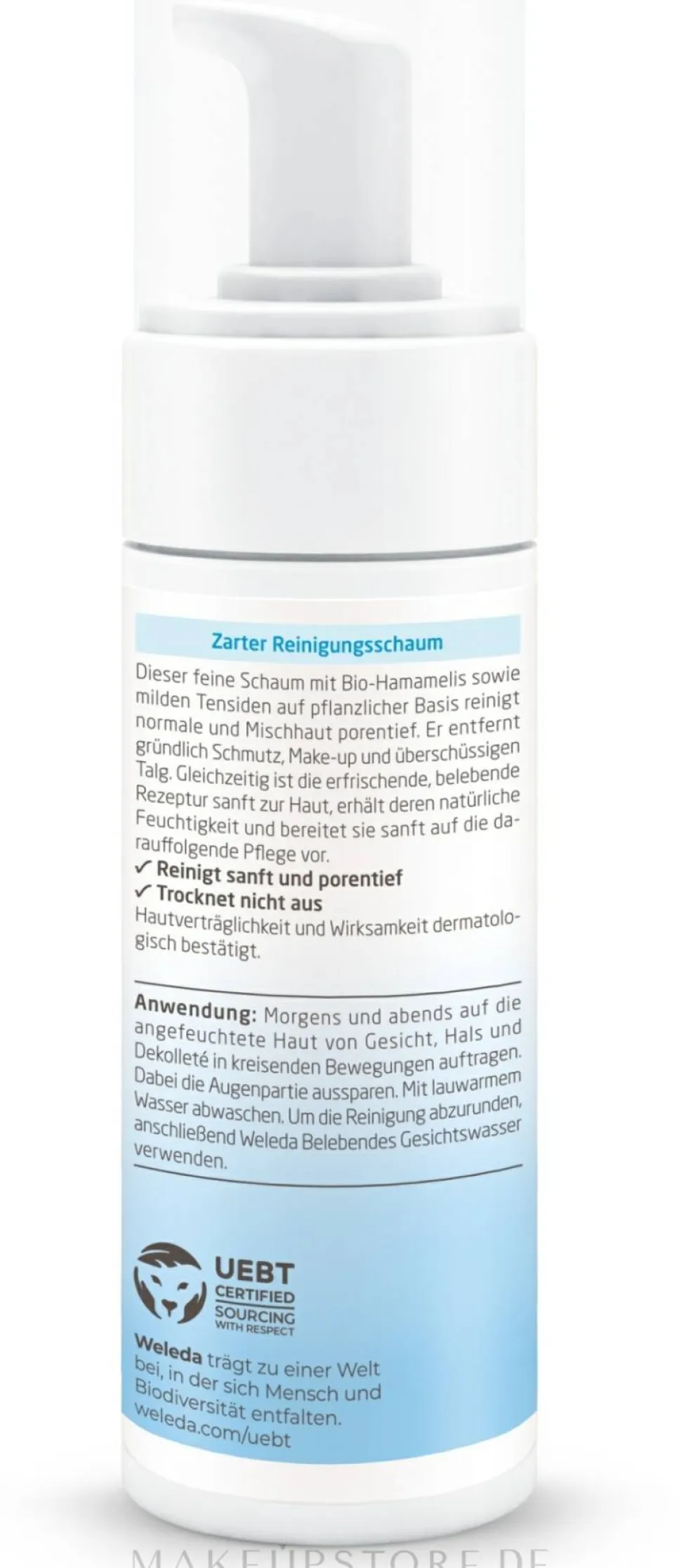 Zarter Reinigungsschaum für das Gesicht