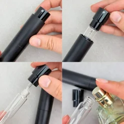 Zerstäuber für Parfüm, 10 ml, Pastellschwarz