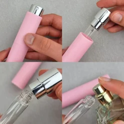 Zerstäuber für Parfüm, 10 ml, pastellrosa