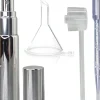 Zerstäuber für Parfüm mit Pipette und Trichter, 10 ml, silber