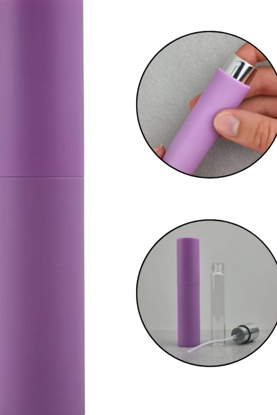 Zerstäuber für Parfüm, 10 ml, pastelllila