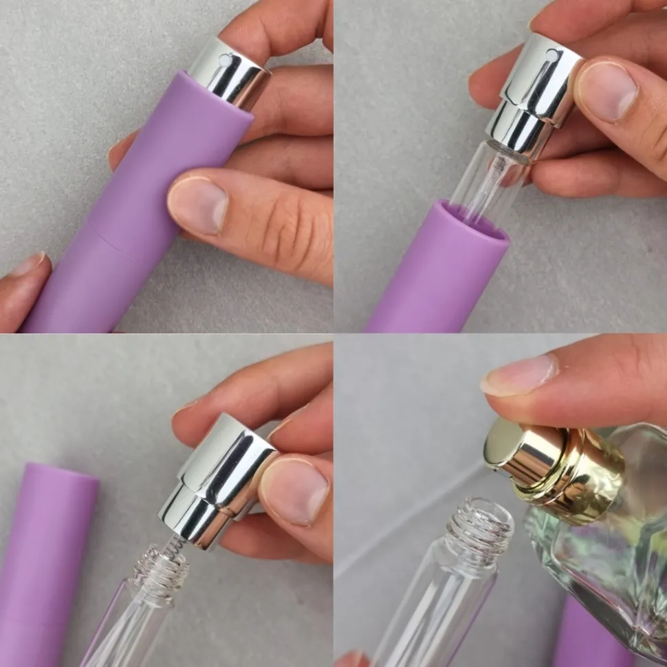 Zerstäuber für Parfüm, 10 ml, pastelllila