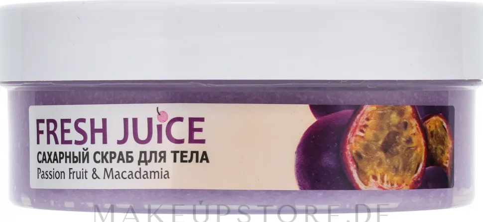 Zuckerpeeling für den Körper Passionsfrucht & Macadamia