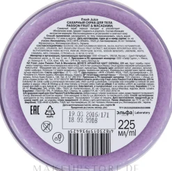 Zuckerpeeling für den Körper Passionsfrucht & Macadamia