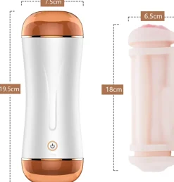 Zweiseitiger Masturbator, weiß